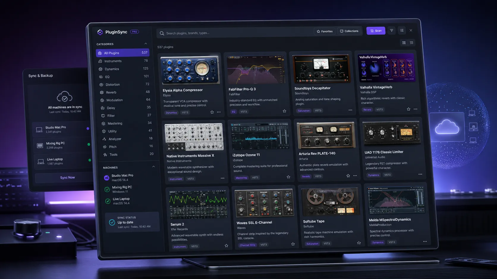 PluginSync — интерфейс приложения